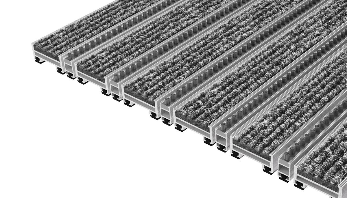 Tapis D'entrée Top Clean Stabil Xl 22 Avec Reps Et Rangée Brosses