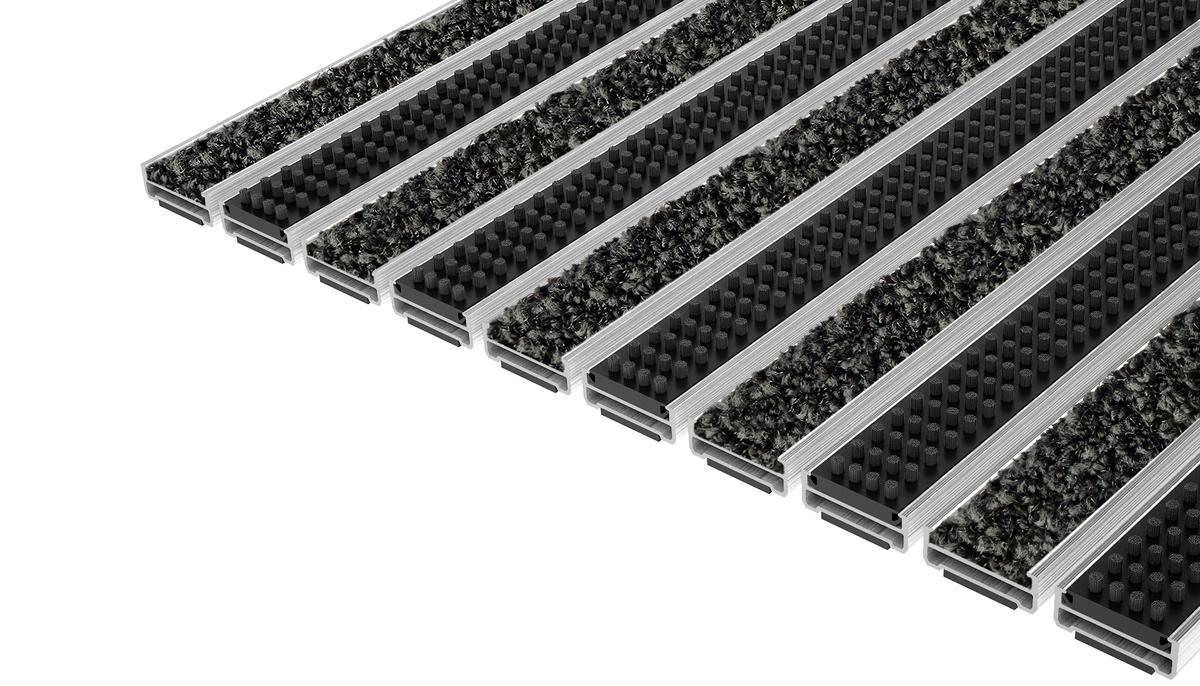 Tapis D'entrée Top Clean Top Clean Classic 10 Avec Pulse Insert Et Profilé Brosses